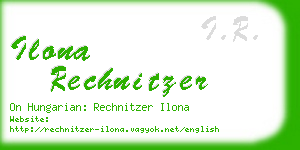 ilona rechnitzer business card